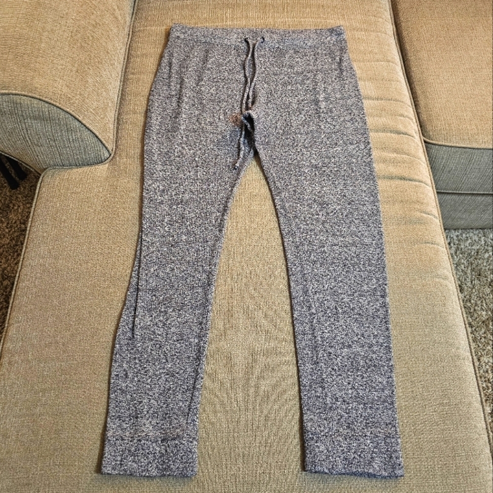Express Gray Black Cozy Comfy Casual Drawstring Relaxed Pants Size Large